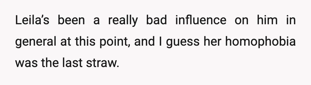 He said they’ve stopped doing stupid things like that, but I don’t believe that, now that Leila still seems to be saying irresponsible things.