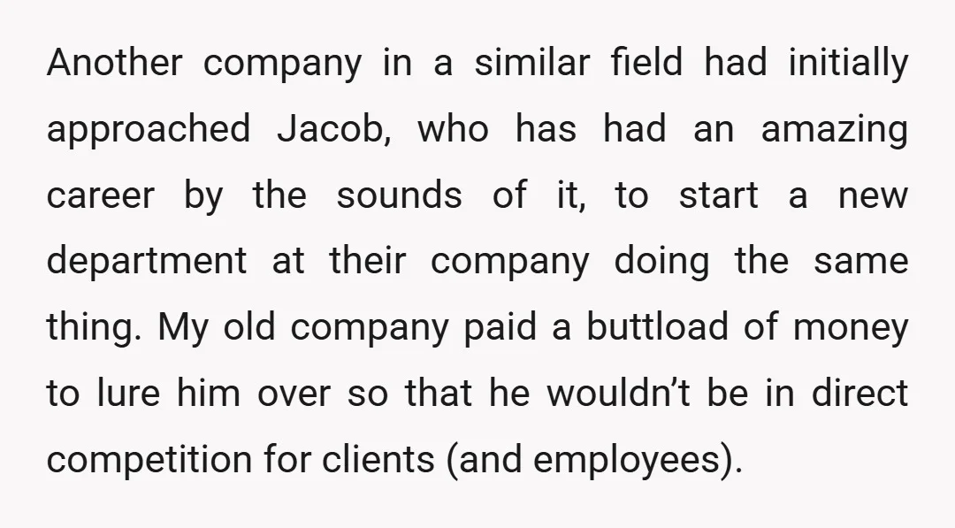 Another company in a similar field had initially approached Jacob, who has had an amazing career by the sounds of it, to start a new department at their company doing...