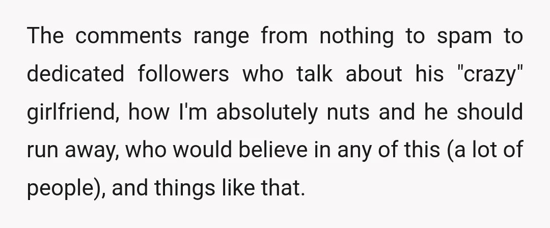 What broke my heart the most is that he made fun of the one figure who I like the most, who I don't want to mention because I don't want...