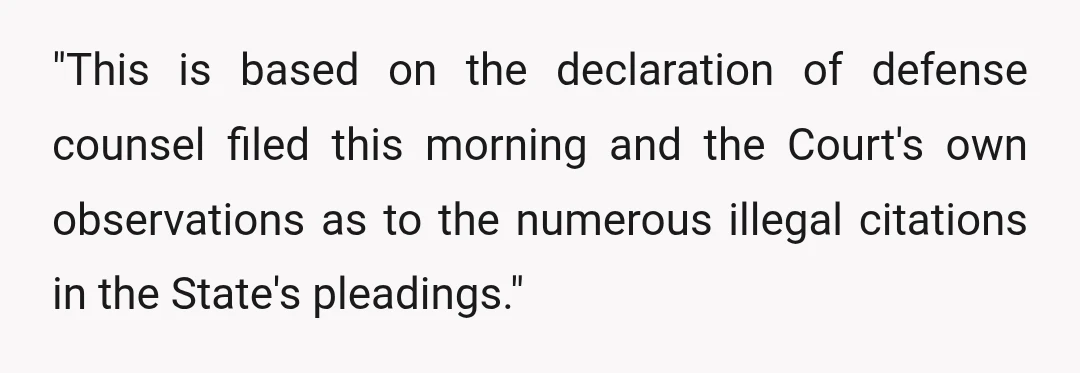 She returns and says, "In light of your rulings this morning, and the prejudice they will cause to the State's case, we no longer feel there is a reasonable possibility...