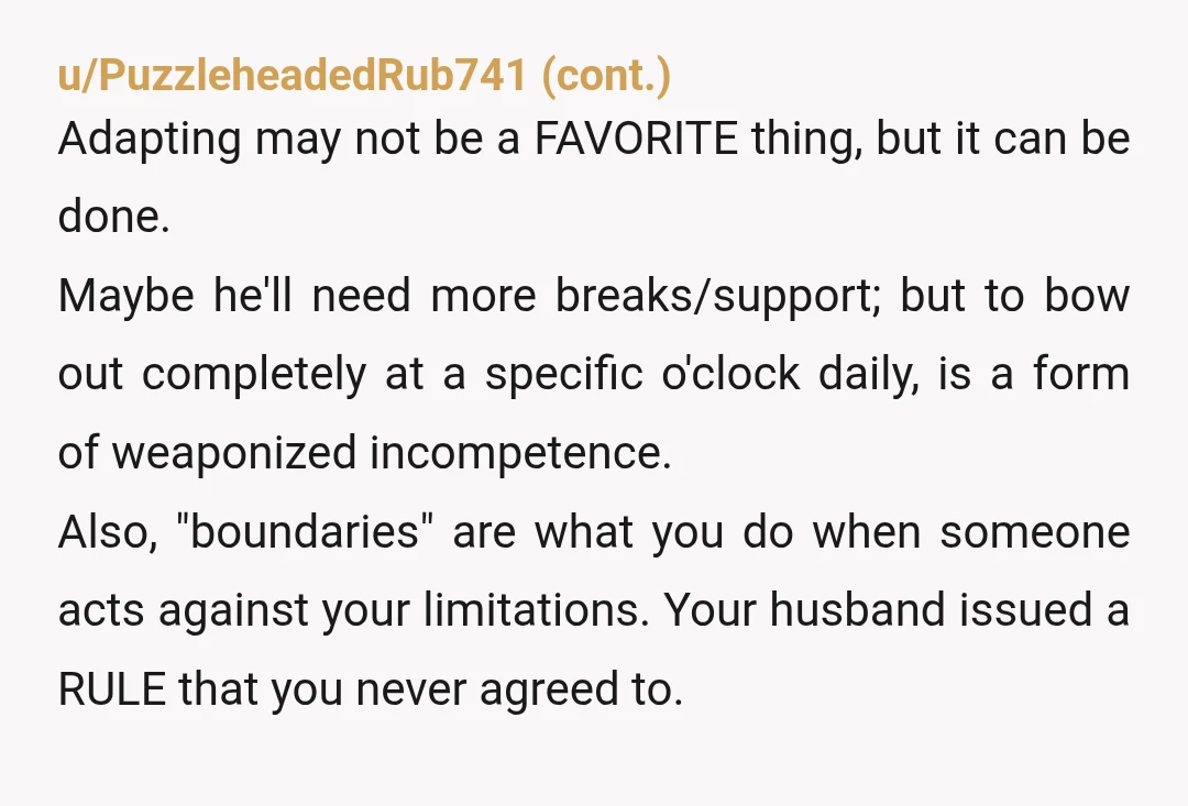 u/hatterson YWNBTA. "This is my bed time no matter what" just isn't a luxury that parents of young children have unless you're willing/able to pay significantly for some sort of...