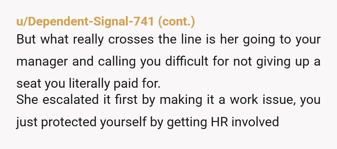 u/Snoo3763 It would be a real shame if their actual partners found out they were meeting with HR because they'd been so s*** for someone on a plane for not...