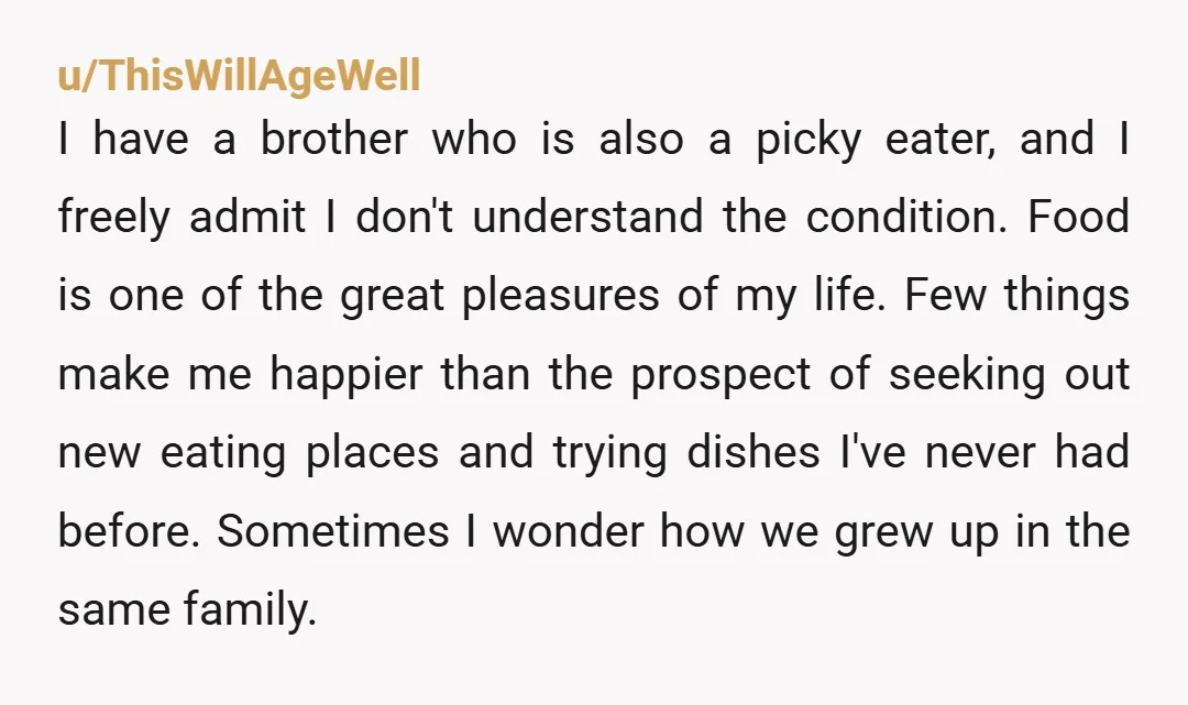 u/whenyajustcant I couldn't deal with this level of pickiness. She's 36. It's not going to get better unless she gets significant therapy. You're NTA for not wanting to travel with...