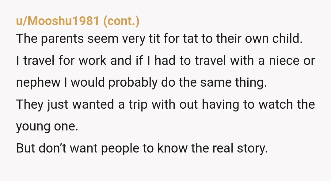 u/K_A_irony NTA. So it is fair that the brothers got a trip without her but she never got a trip without them? I get the spoiled princess thing (although you...