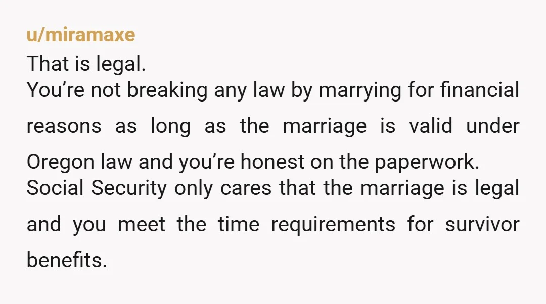 u/okay4326 Get a prenup first. It is not illegal to marry for convenience and for financial security - that’s how women were forced to live their lives until the last...