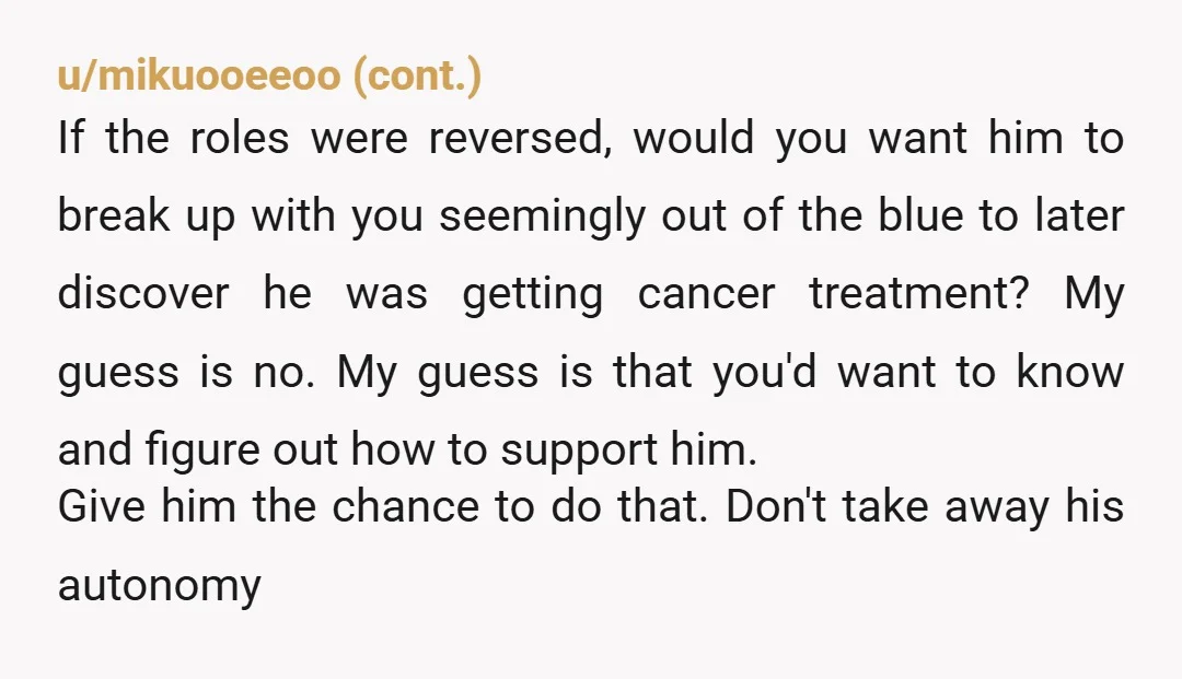 u/Lambsenglish
Just tell him. Infinitely better than he knows in advance rather than after.