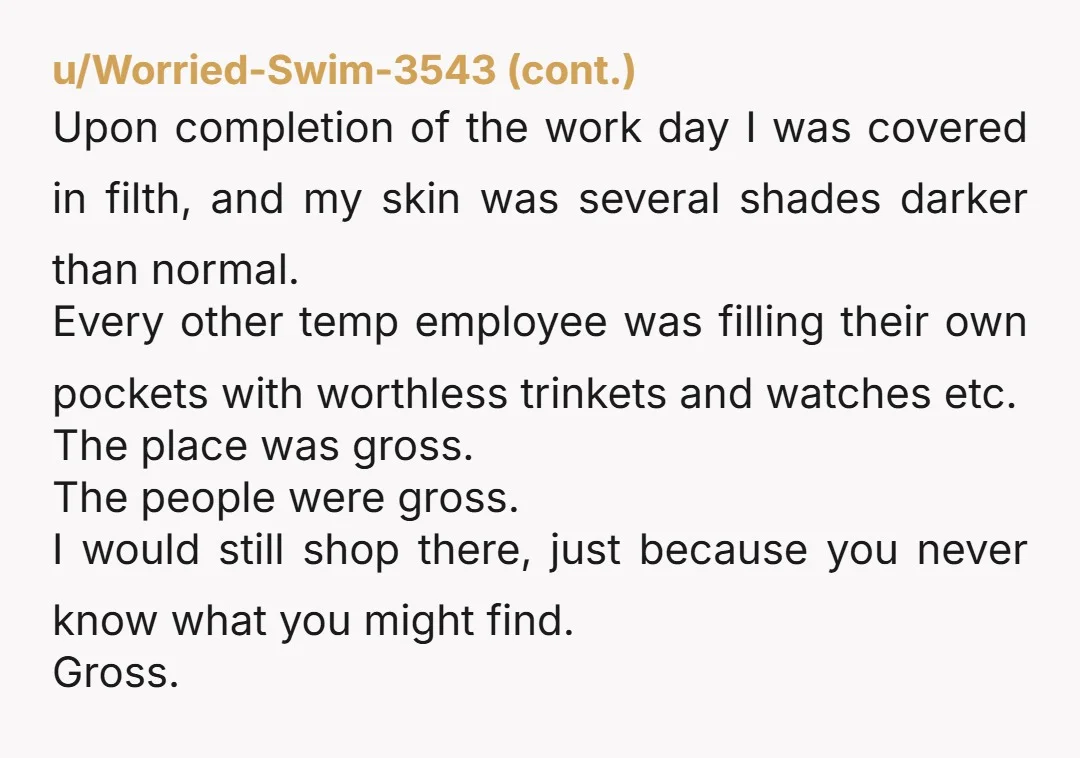 u/zxcput I applied for a job at Fashion Bug years and years ago. The lady told me everything the job entailed ( pretty much everything) . Then she told me...