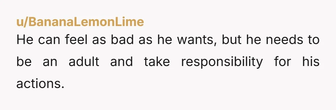 u/LawyerDad1981 Well to start with, "My son had me cosign..." No. It's "I CHOSE to cosign." NTA, but honestly he doesn't sound like anyone you're ever going to get a...