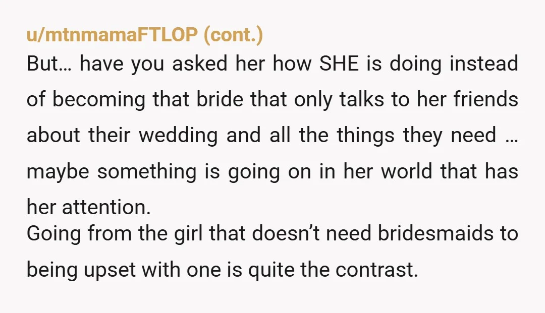 u/Shot_Gap6782 Did she offer to help throw you a shower? She may have felt resentful that she was told to help with the shower without actually wanting to or offering....