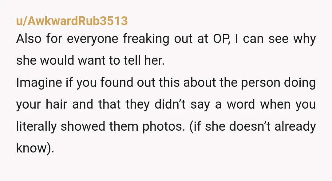 u/Mission_Wolf579 YWBTA. You are projecting your unnecessarily "weirded out" emotions onto her, she does not need to know that her daughter has the same name as someone who had a...