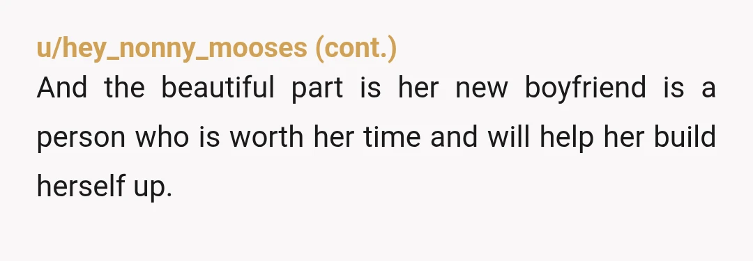u/Avid_Spark This is very sweet. I think it's very healthy for a couple to be able to discuss their past exes candidly and vulnerably