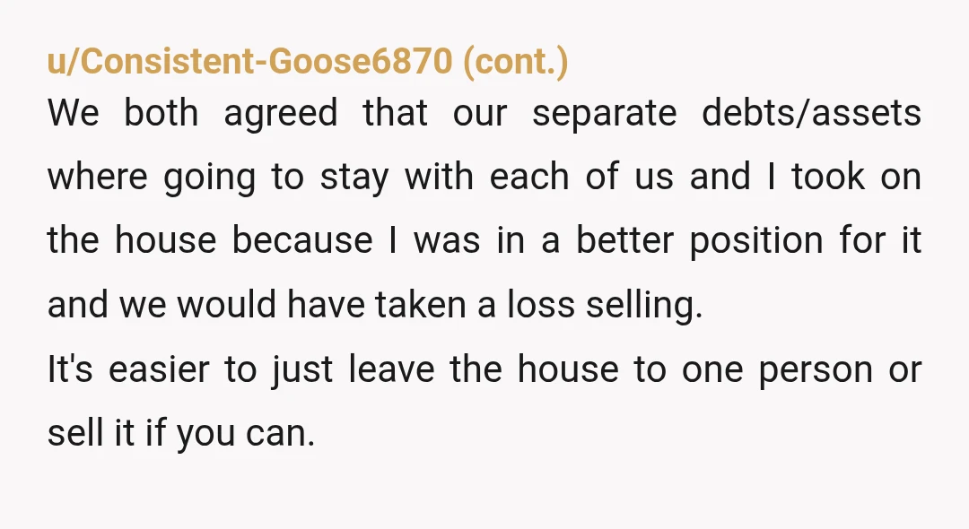 u/IKnowFewThings I'd say you should speak to your lawyer about the specifics of you situation when it comes to taxes and divorce. I don't know the laws of Texas and...