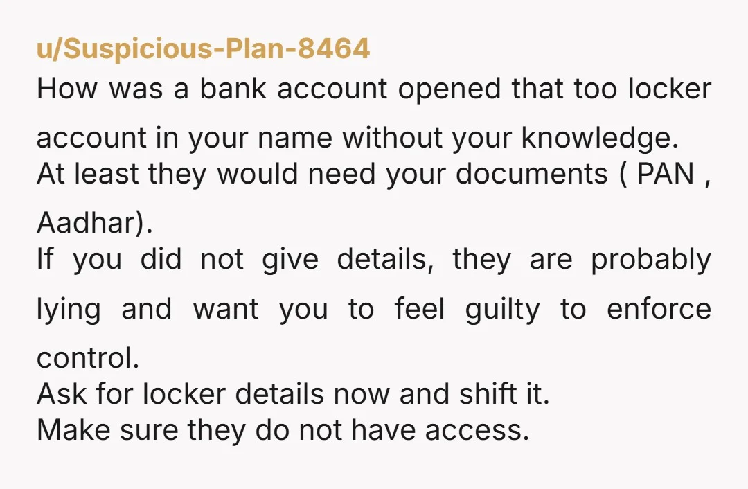 u/ResearcherTrue5053 2 incidents that clearly show you why keeping your parents' gold back home with them was a good decision. Keep it there. Your in laws can choose what to...