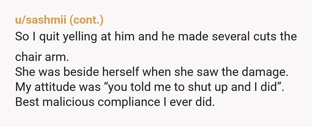 u/itsbilbobitch
NTA.
In fact, so NTA that I really don't know how your parents could be getting involved without immediately taking your side.
