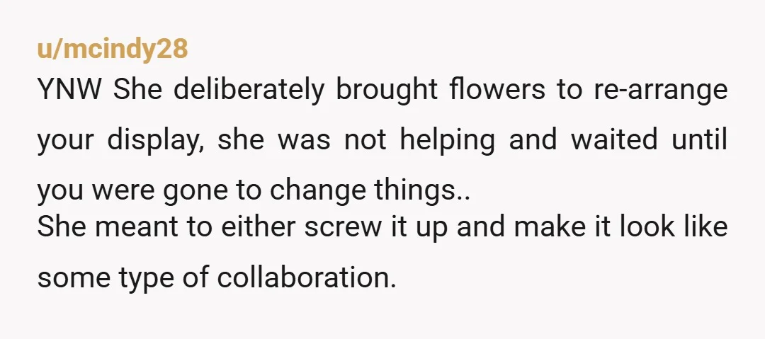 u/TheNinjaPixie
imagine being so distant from the realities of the world that an adult woman runs weeping to her mother about flowers.