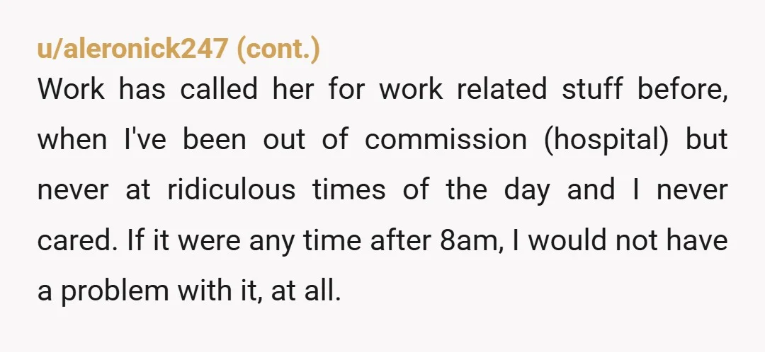 u/KiwiAlexP
NTA - unless you are on call there is no excuse to be contacted before 7am