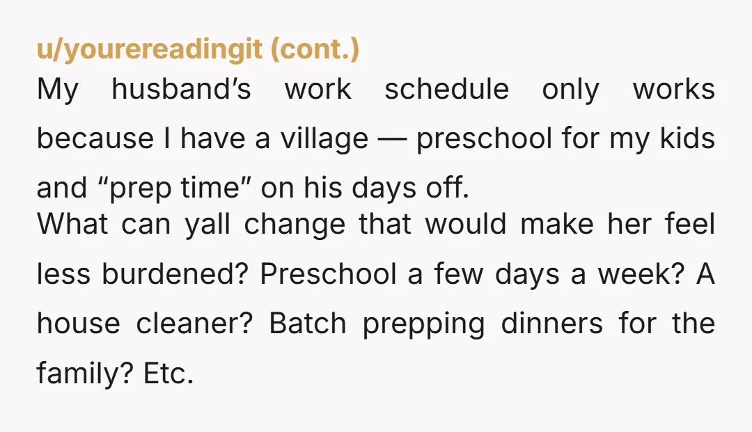 u/Leeb-Leefuh_Lurve How is this a better schedule for you? Working 3 days a week for 12 hours is your current. Now, you’re working 10 hours but with a 2 hour...
