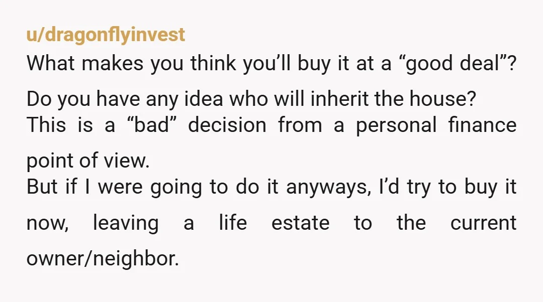 u/comparisonshopper
Just be careful of federal and state laws if you become a seller or landlord.
Controlling who “becomes a neighbor” could be interpreted as discriminatory real fast