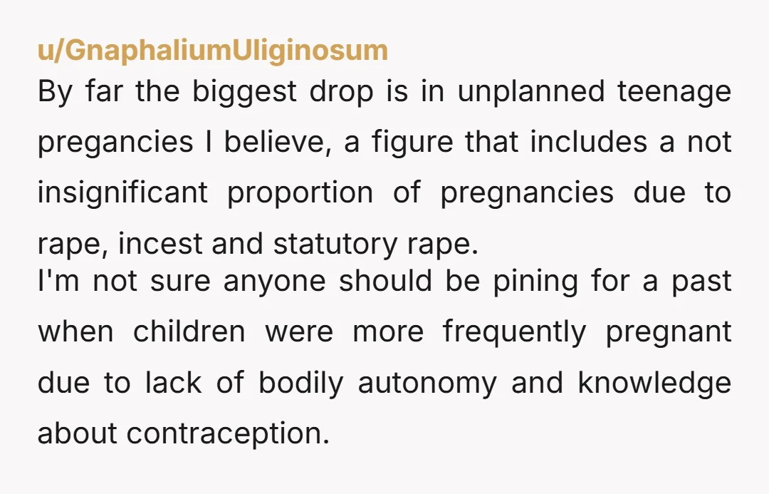 u/OrenMythcreant There is never going to be one single reason for a culture-wide trend like this. There are likely other factors beyond just increased control over when you get pregnant,...