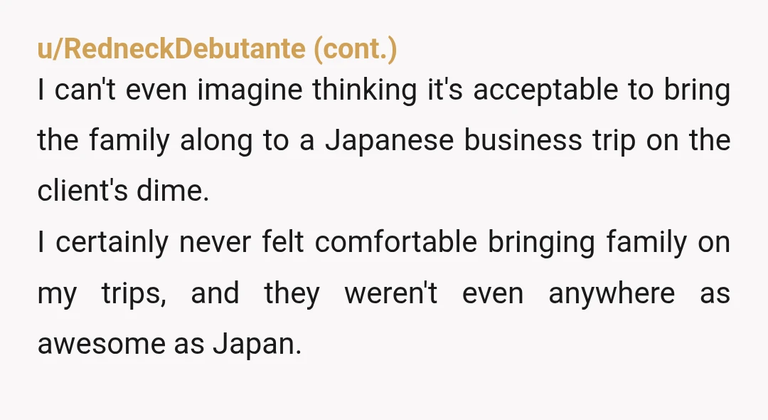 he said his daughter was hurt because she had her hopes set on this trip And who's fault is this. I think I'm fairly generous with partners. However, I would...