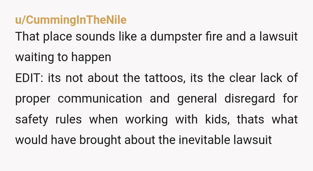 u/lawpancake
Let me guess, the staff member whose tattoos the parents called “gang” related was a person of color?