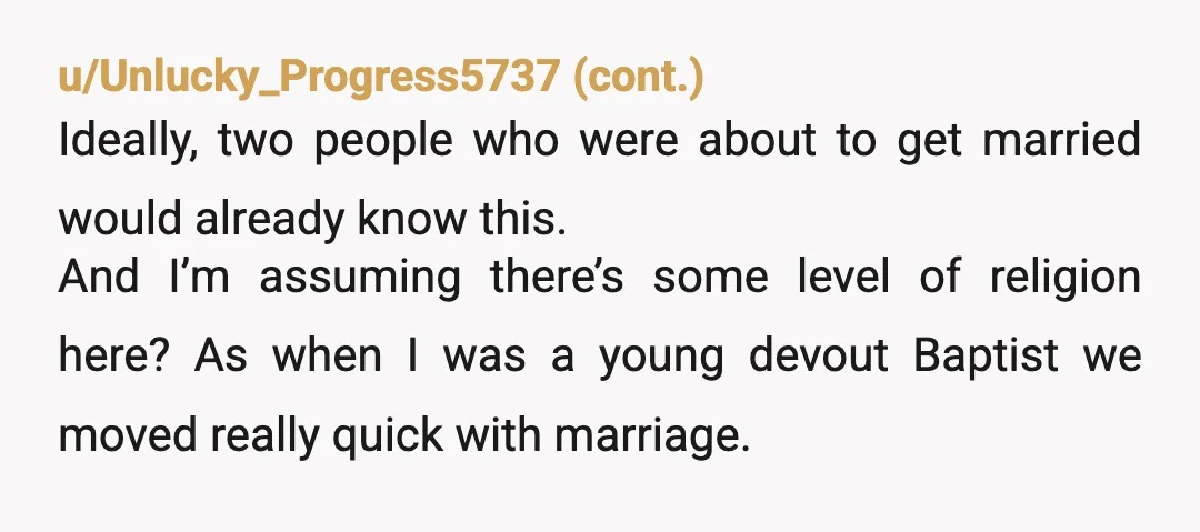 u/Oh-Deer1280
Why are you so keen to marry someone whom youve only know for 1 year and seem to know very little about?