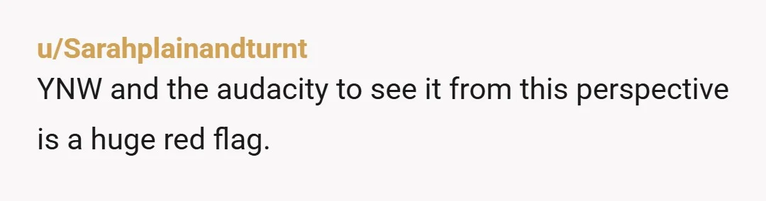 u/Sarahplainandturnt
YNW and the audacity to see it from this perspective is a huge red flag.