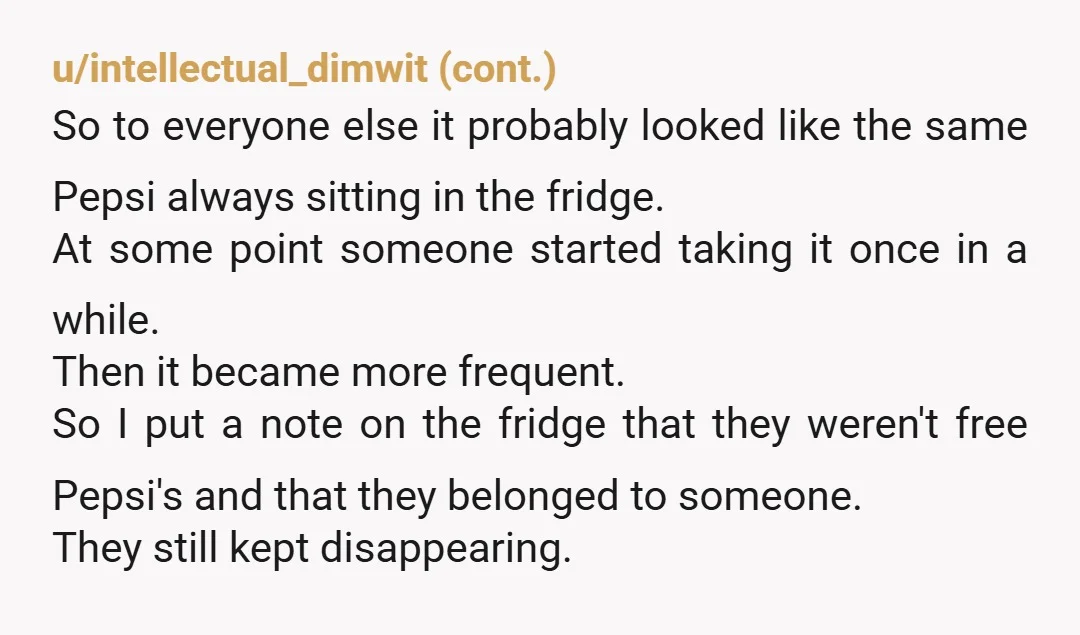 u/Ahoytherematey561
Let’s not overlook that the food DID have your “feet’s dead skin”. I threw up in my mouth when I read that.