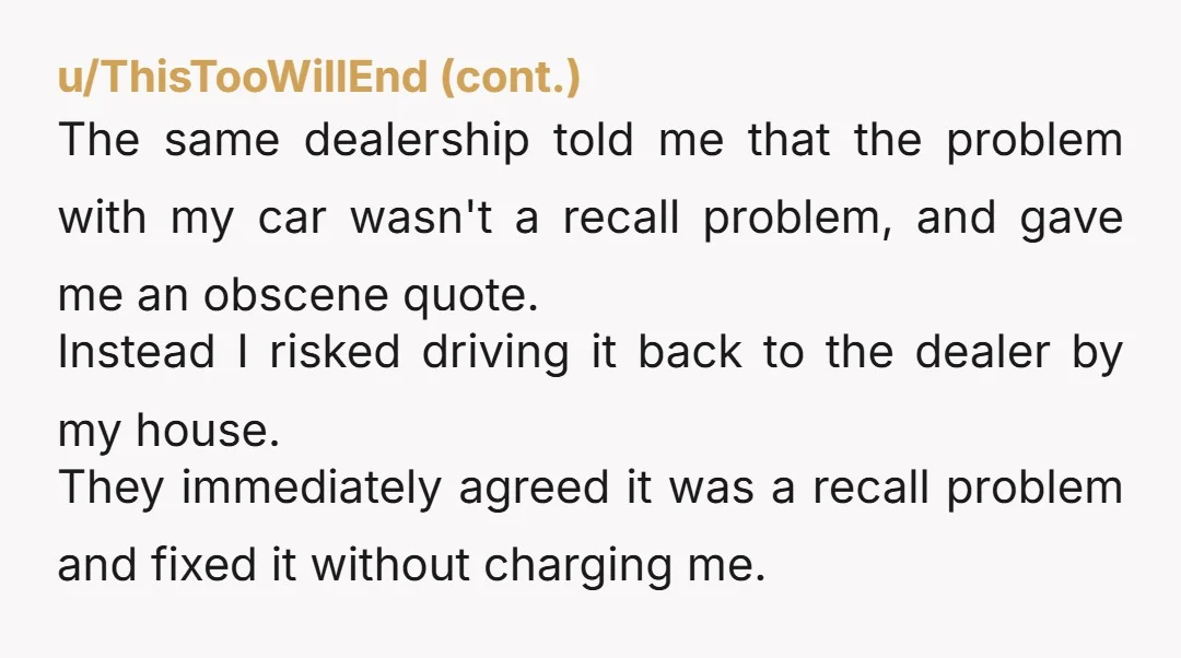 u/ReineLeNoire It's the rare service department that doesn't try to make extra off women. Unless you are comfortable going in, stating what you want, and firmly standing your ground, they...