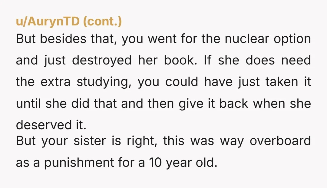 u/mesembryanthemum
Geeze.
What will you do next time? Book burning? Brand her?
She's a kid.
Let her be a kid.
And apologize.