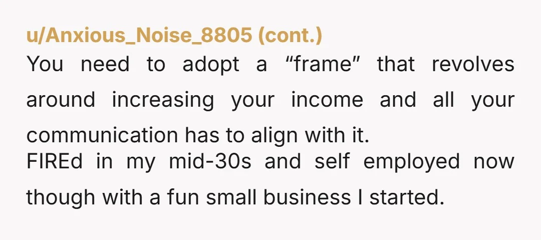 u/StrainHappy7896
You said you don’t want to be trapped forever talking about work to your boss? Lmao.