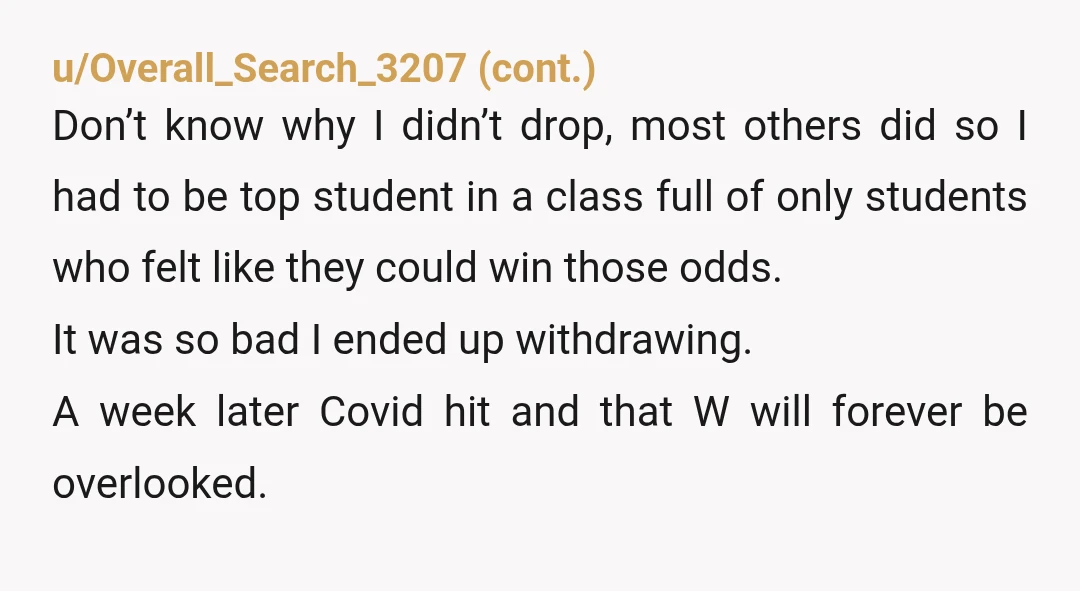 u/savvyliterate If OOP sees this - I realize you are probably early 20s at this point, but if your parents are in your life and paying for your education, get...