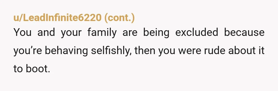 u/WhereWeretheAdults YTA. You couldn't be bothered to travel two hours for a gender reveal party but expect a pregnant woman to come to you to make it easier on your...