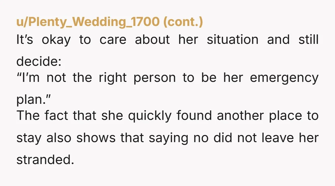 u/ExtensionSquare5860 Her situation is serious but she’s not taking it serious. She has a kid and isn’t actively working to make her situation stable for her kid? I’ve ended friendships...