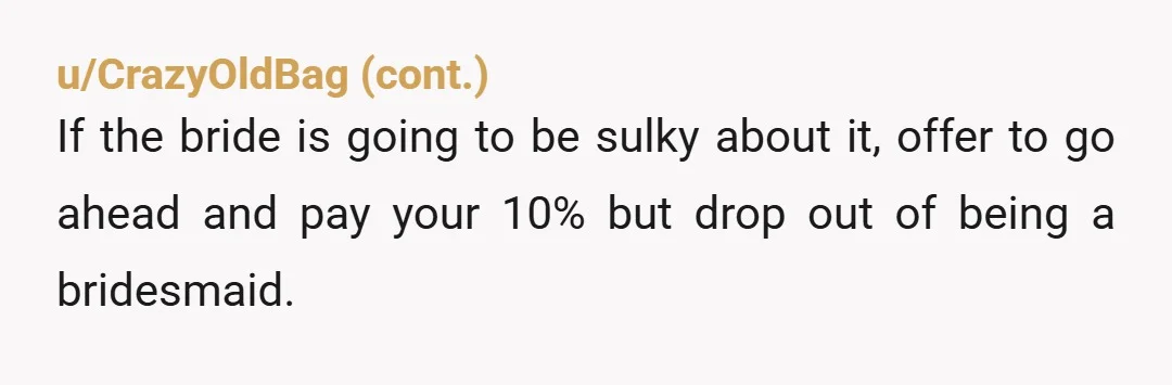 u/eregina3
NTA
If the bride wants a sleepover party then she needs to book a place that actually sleeps 10
You are an adult, you don’t have to uncomfortable