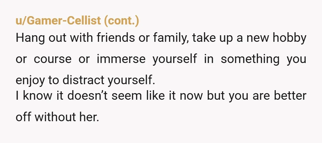 u/BragPete She's already checked out, my friend. And there's probably someone else already. Even if it's just flirting for now. But that doesn't mean she's a bad person or that...