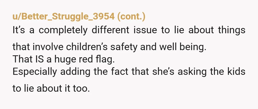 u/idontcare2345679 We had one like that. Just for your awareness- CPS can be called for severe burns- let alone cancer risk and let alone she didn't follow your rules. Florida...
