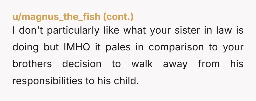 u/OkBoss3435 Hang on… this is his son. Not his “son”. He doesn’t get to just choose not to be involved now. And if he does, that makes him the AH....
