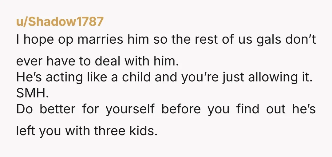 u/theworldisonfire8377 Why you agreed to marry this man is beyond me.... my husband has T1 Diabetes and doesn't behave like a giant manbaby. As you said, it is a direct...
