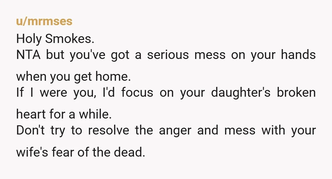 u/Other_Personality453 NTA. The cardinal rule of parenting is to do what is best for your kid whenever it is possible. Your wife decided her discomfort was more important than your...