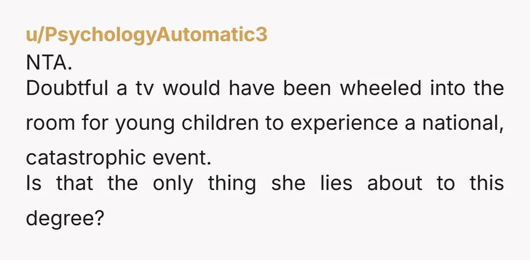 u/WinterJournalist6646 Can you imagine a bunch of babies and toddlers being sat down at daycare to watch the horror of 9/11 unfold live on TV.