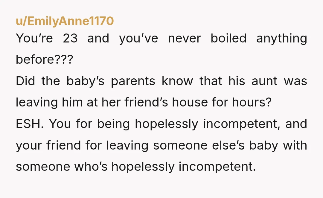 she’s the one who left false instructions. She should have specified the exact duration of time to cook the rice if not 2 minutes.   Dear lord! "2 minutes" is...