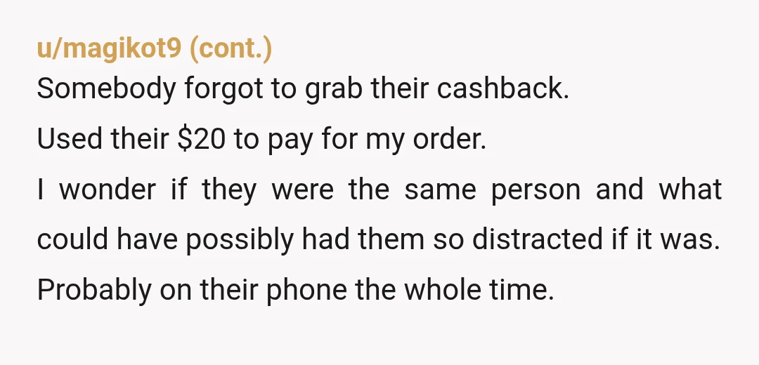 u/Silent_Usual4157 This dude saying “WTF I know it was in the cart, I swear it was in the cart!!” to his group, is such a satisfying thought.