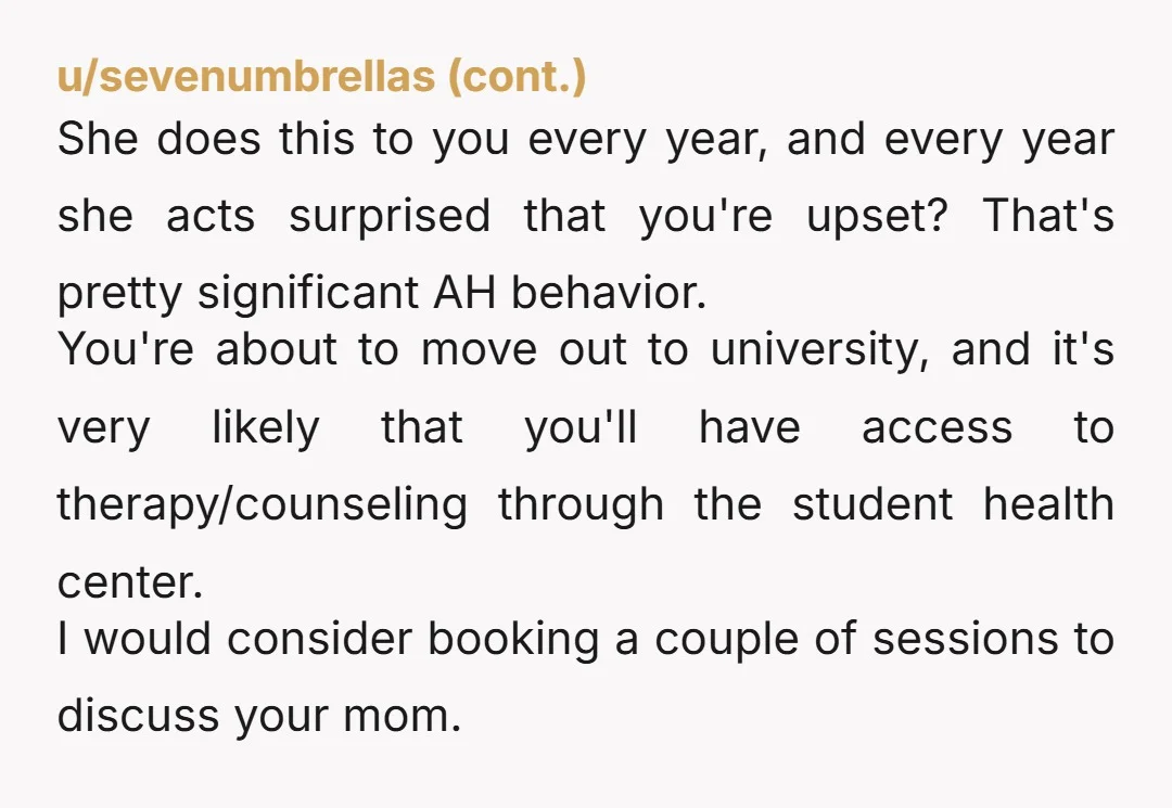 u/Every-Pepper77 NTA at all. For context, here is OP's response to the question:   "Have you talked to your dad about it? Well, sort of. While we were arguing about...