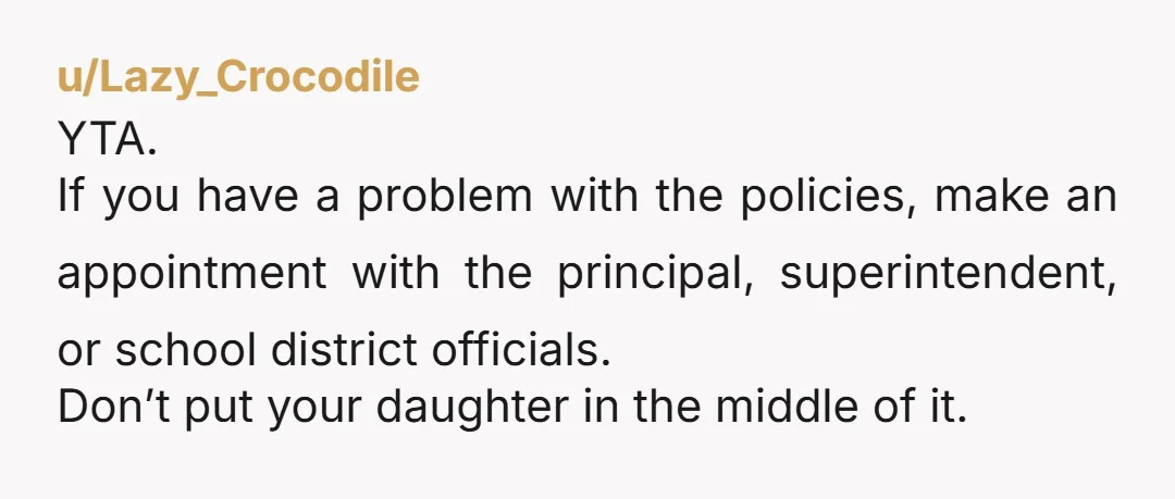 u/Pristine-Bison3198 NTA. I would raise absolute hell. This is how eating disorders are born. Extreme restriction, labeling food as bad or good, and denying your child her right to education...