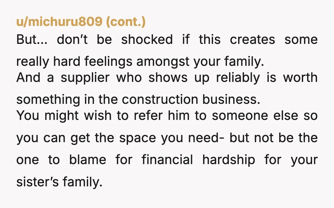u/d1rtf4rm If Brad is an independant contractor and looking to support his family, he’s gotta be building up his book of business anyways - not relying on hand out gigs…...
