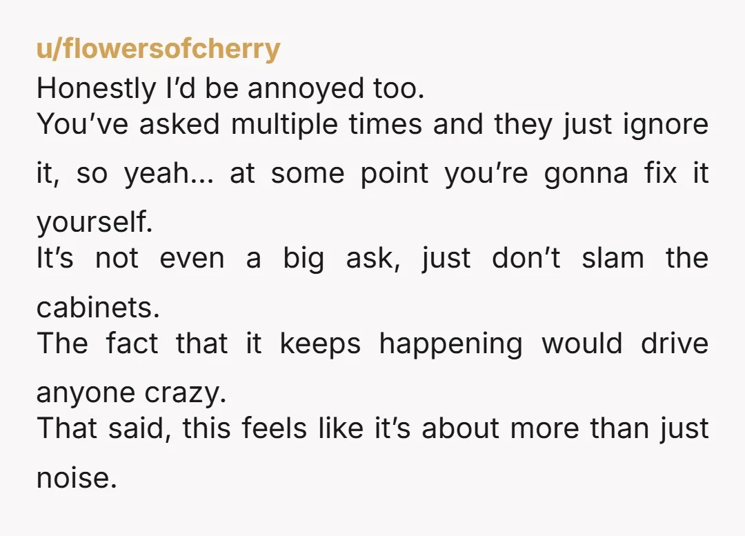 u/flowersofcherry Honestly I’d be annoyed too. You’ve asked multiple times and they just ignore it, so yeah… at some point you’re gonna fix it yourself. It’s not even a big...