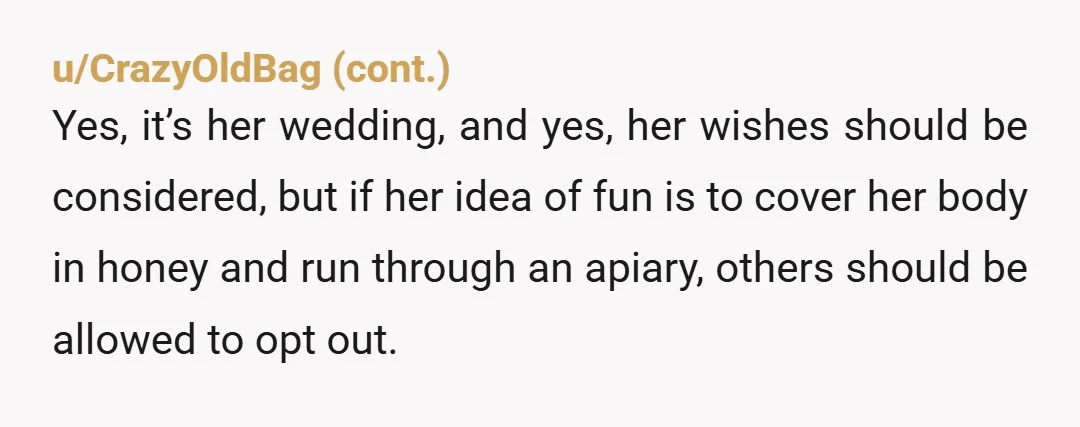 u/creepurrier I hate bachelorette culture. Stay where you’re comfortable and make an effort to be present for group meals/activities, have a positive attitude and be mindful not to add any...