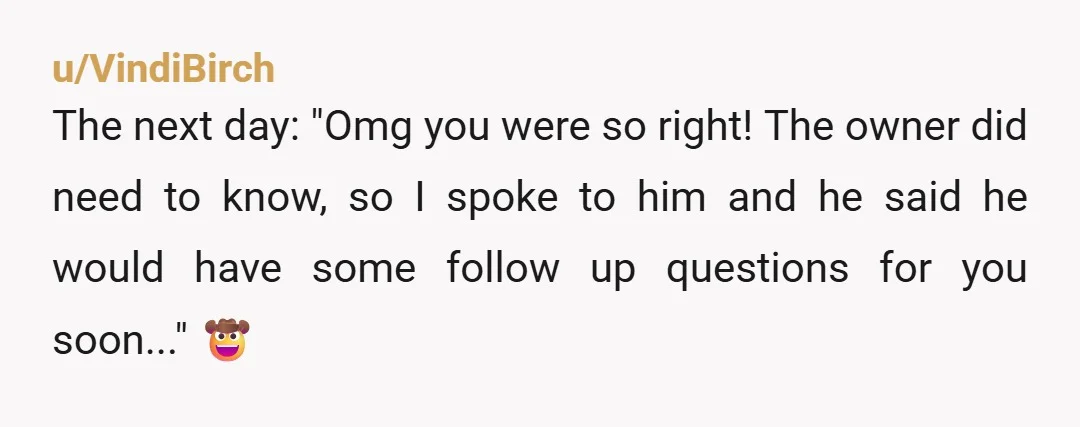 she technically wasn’t a student anymore so I didn’t see any issue. Nicely played!