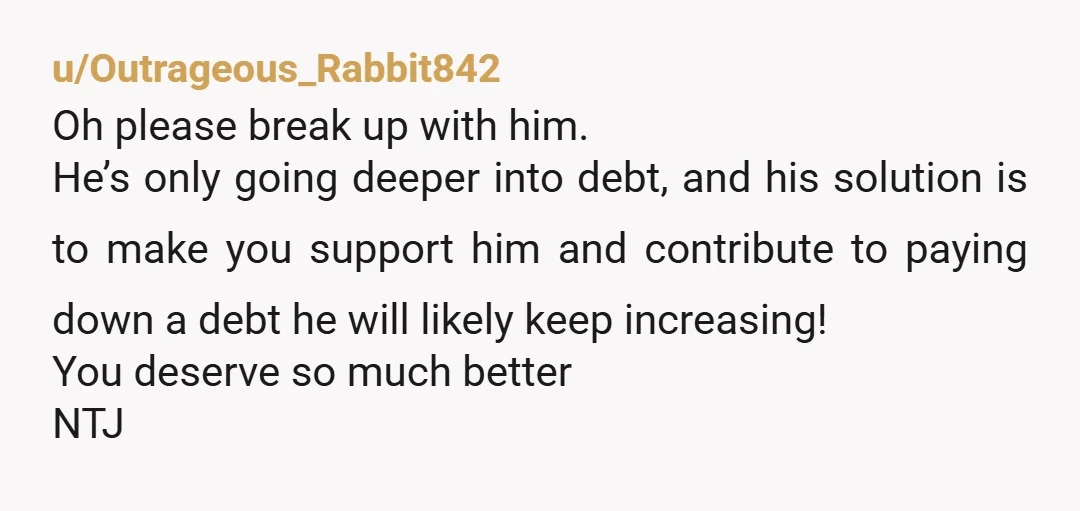 u/warmymallow
This really sounds less like a partnership plan and more like you being asked to subsidize someone else’s financial situation and lifestyle.